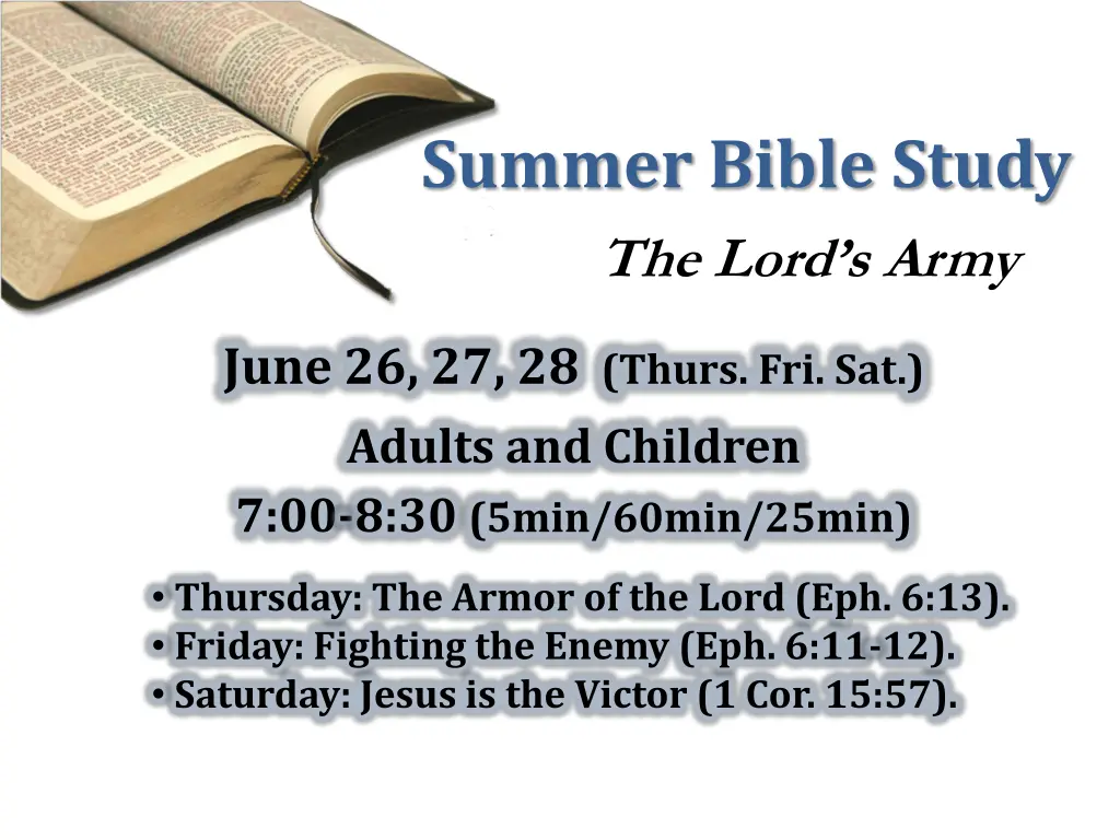 summer bible study