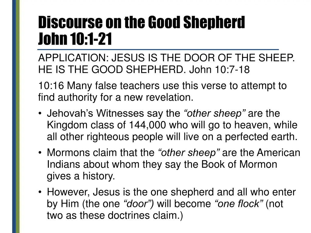 discourse on the good shepherd john 10 1 21 1