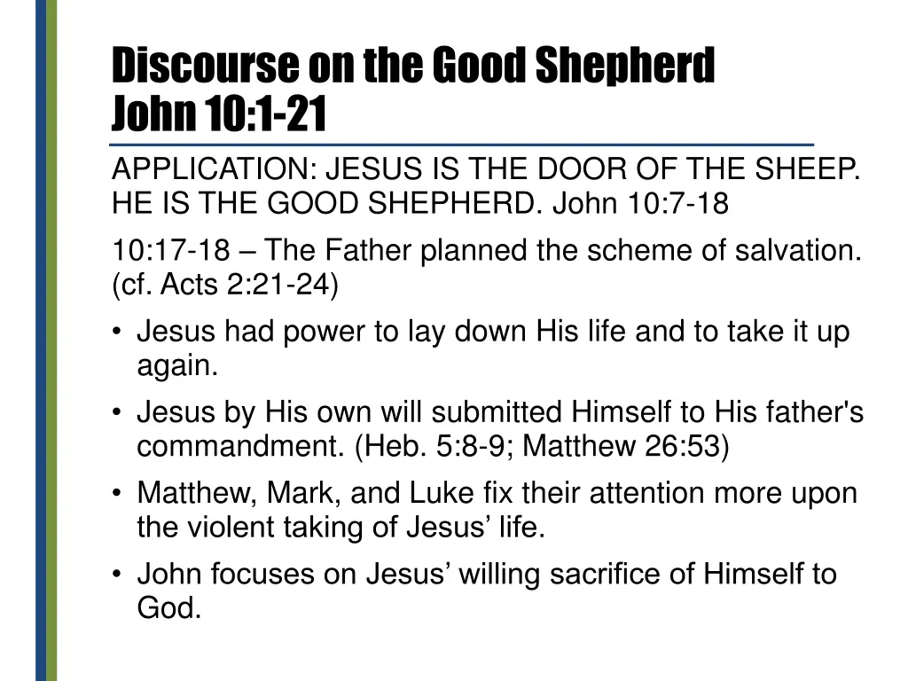 discourse on the good shepherd john 10 1 21 6