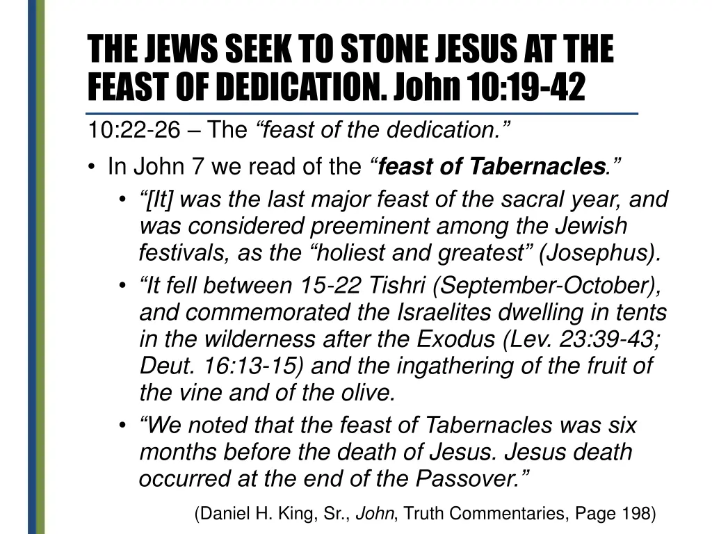 the jews seek to stone jesus at the feast 1