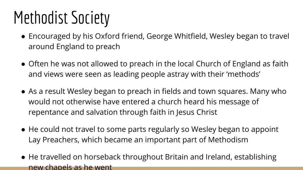 methodist society encouraged by his oxford friend