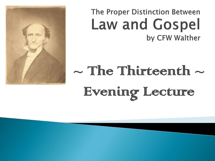 the thirteenth the thirteenth evening lecture