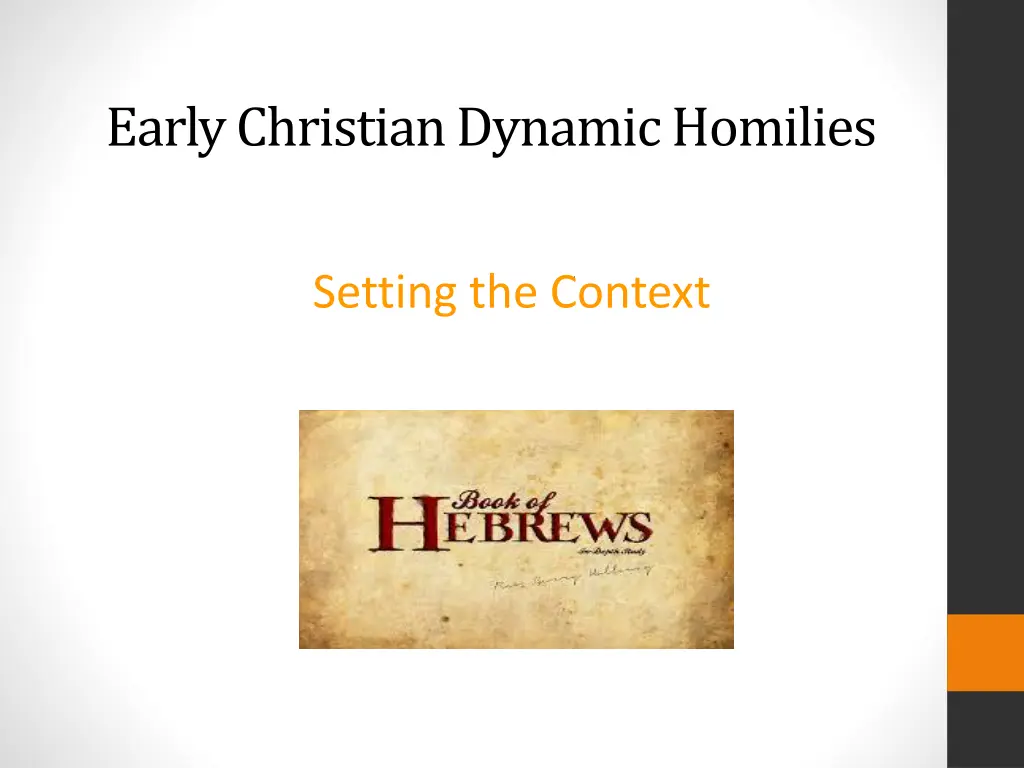 early christian dynamic homilies 3