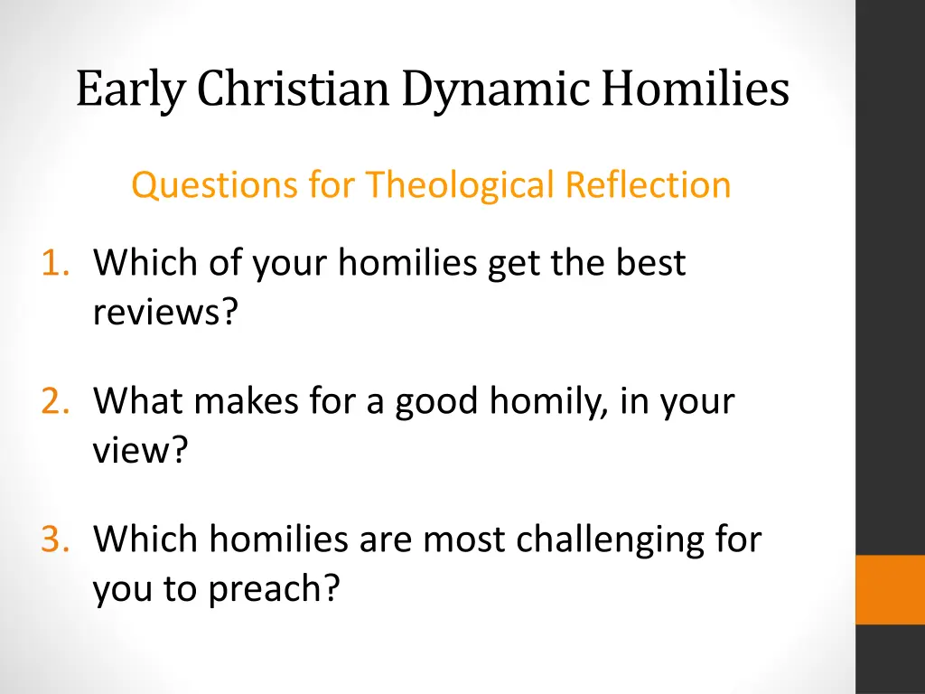 early christian dynamic homilies 5