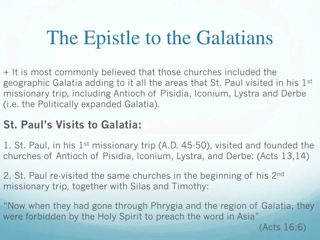 the epistle to the galatians 1