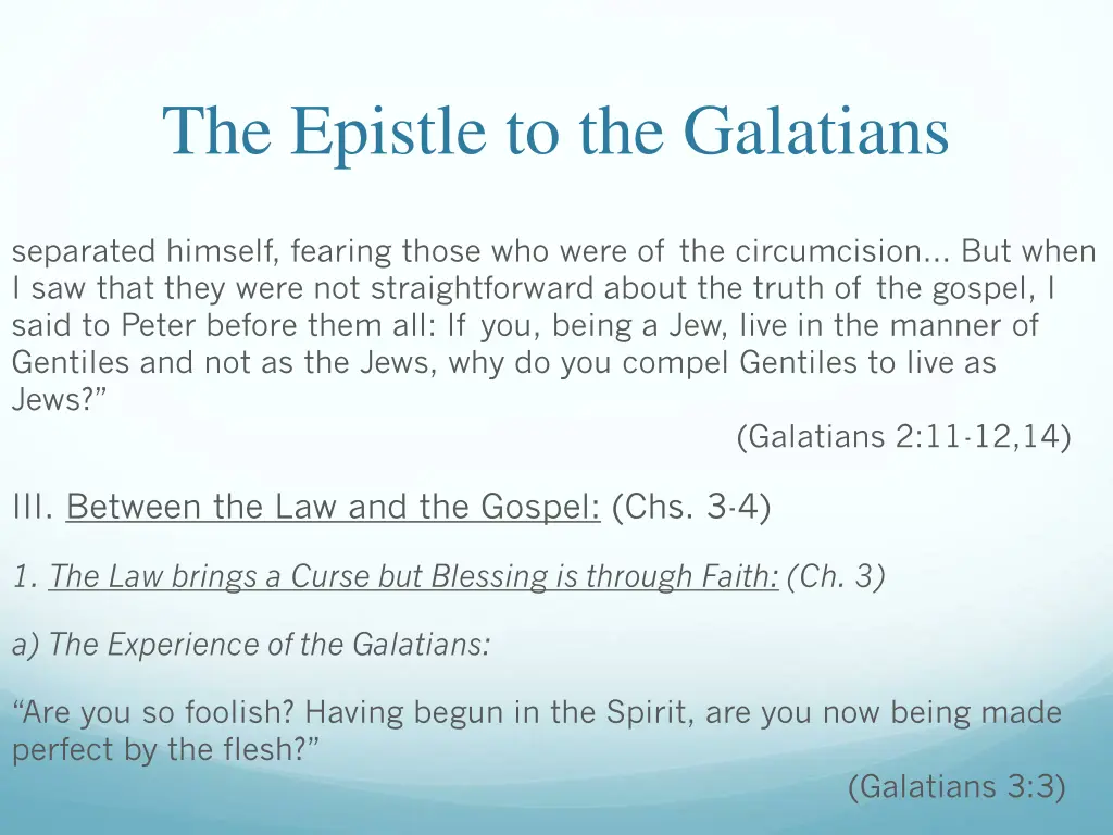 the epistle to the galatians 14