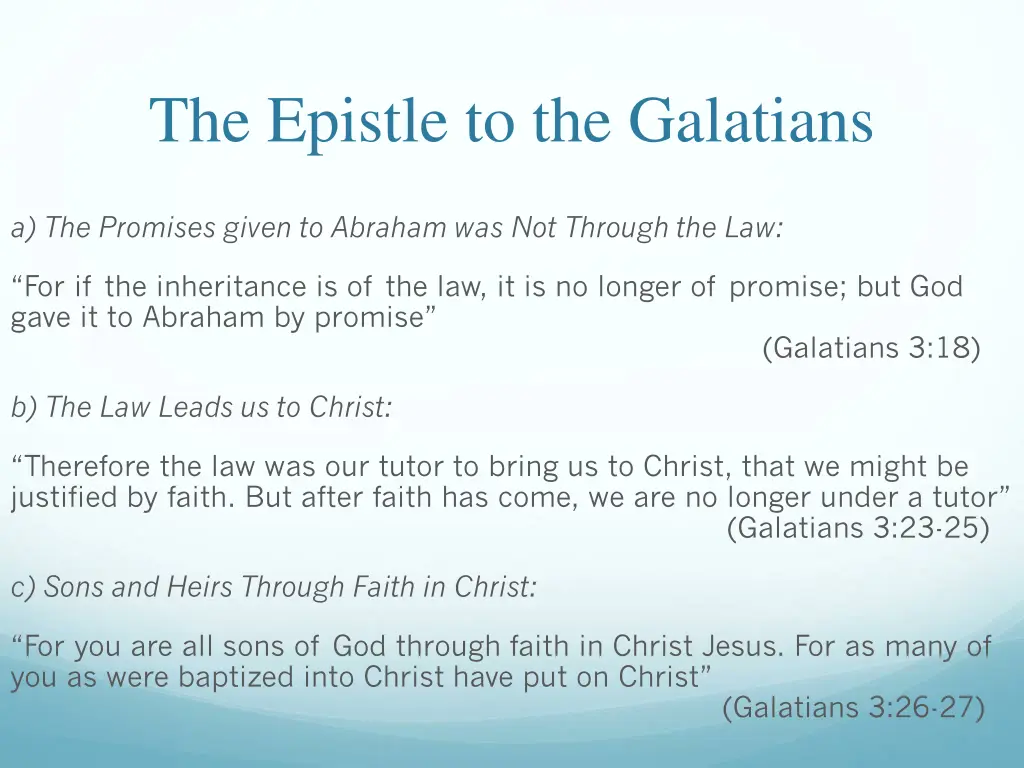 the epistle to the galatians 16