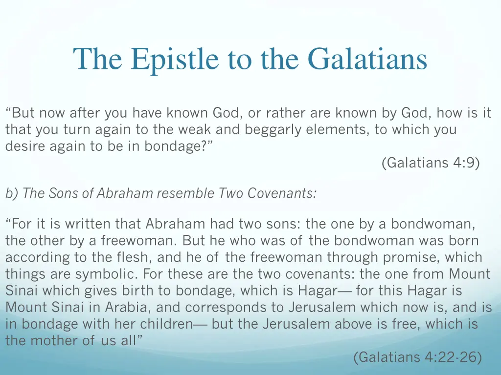 the epistle to the galatians 18