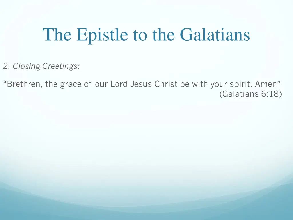 the epistle to the galatians 23