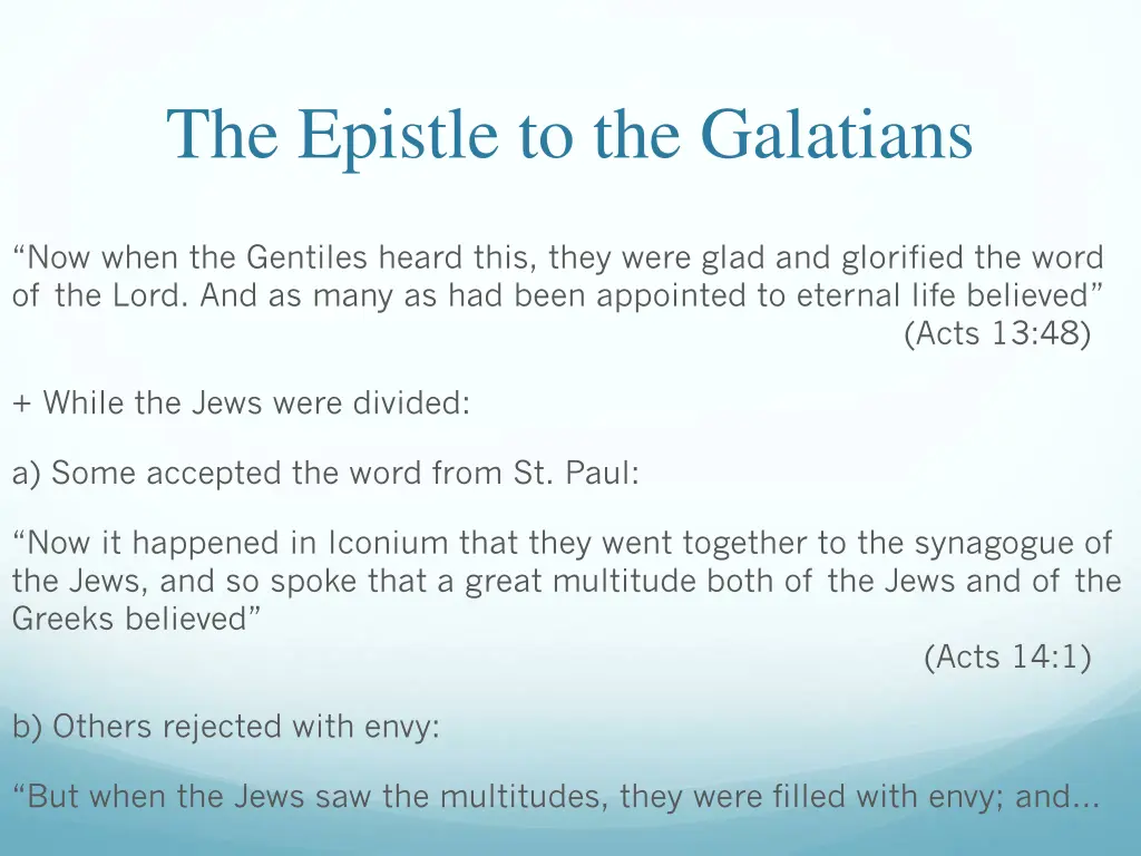 the epistle to the galatians 3