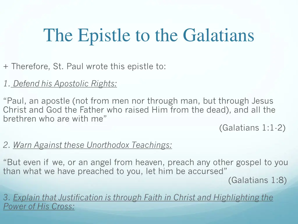 the epistle to the galatians 7