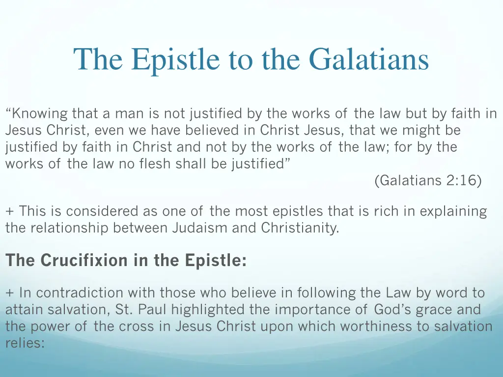 the epistle to the galatians 8