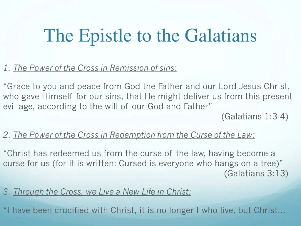 the epistle to the galatians 9