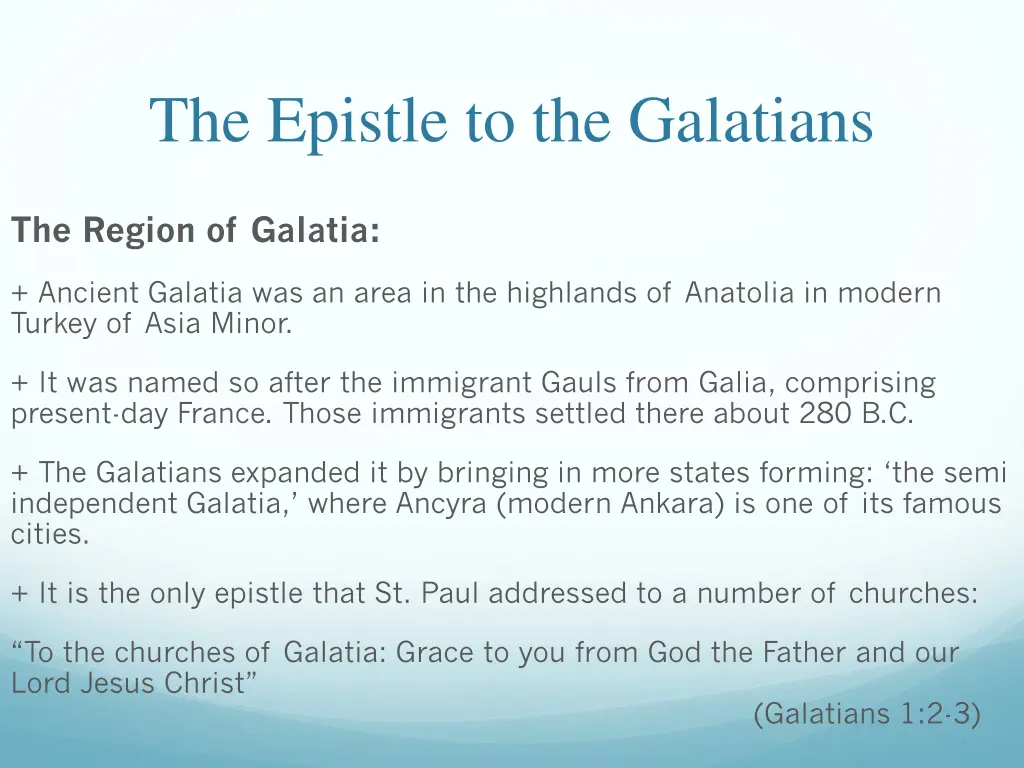 the epistle to the galatians