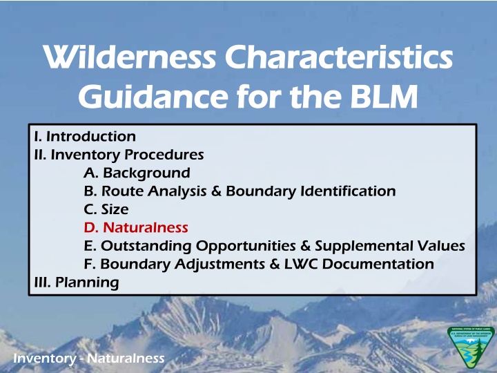 wilderness characteristics wilderness