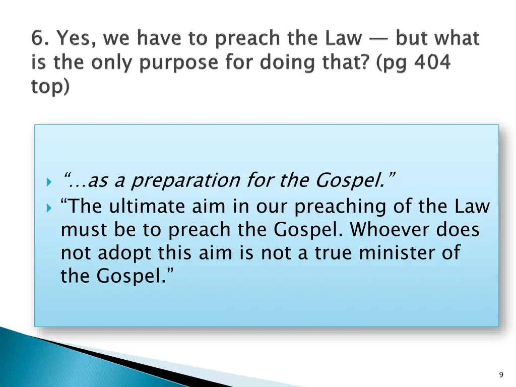 as a preparation for the gospel the ultimate