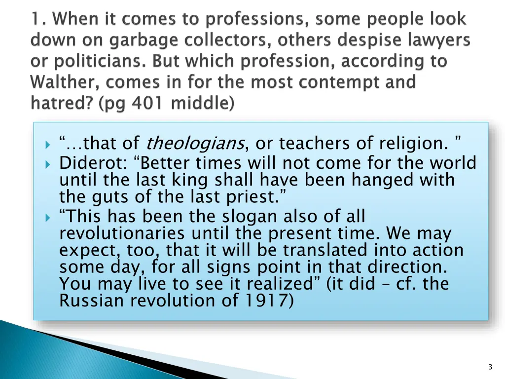 that of theologians or teachers of religion