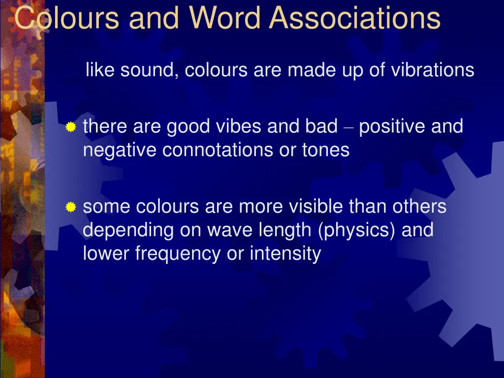 colours and word associations