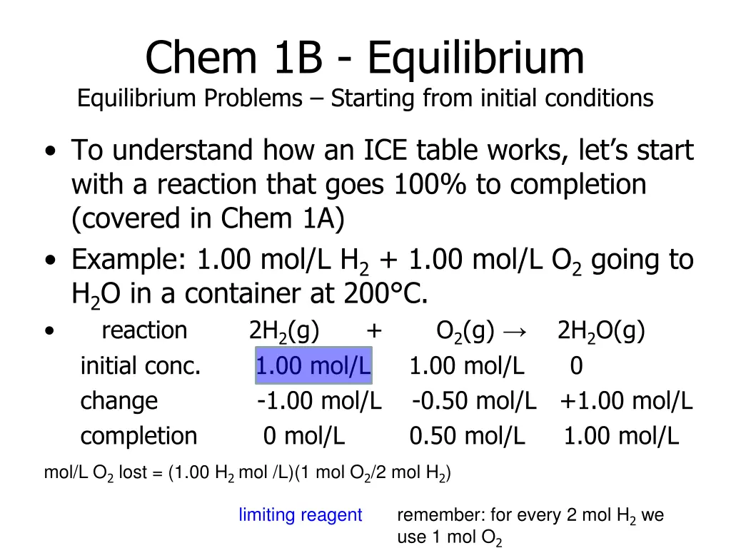 chem 1b equilibrium equilibrium problems starting 1