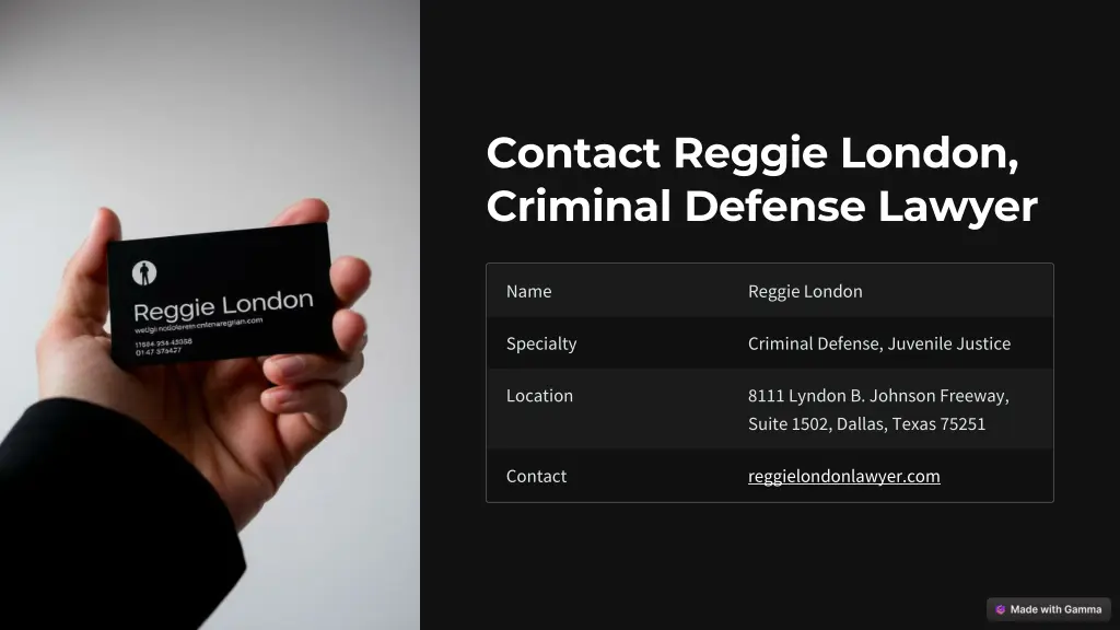 contact reggie london criminal defense lawyer