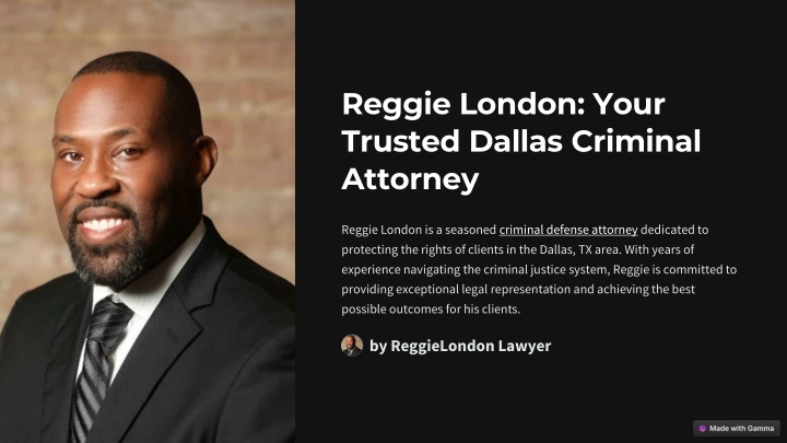 reggie london your trusted dallas criminal