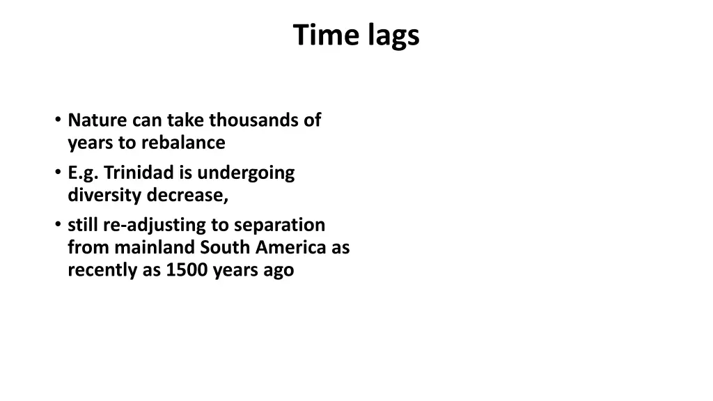 time lags