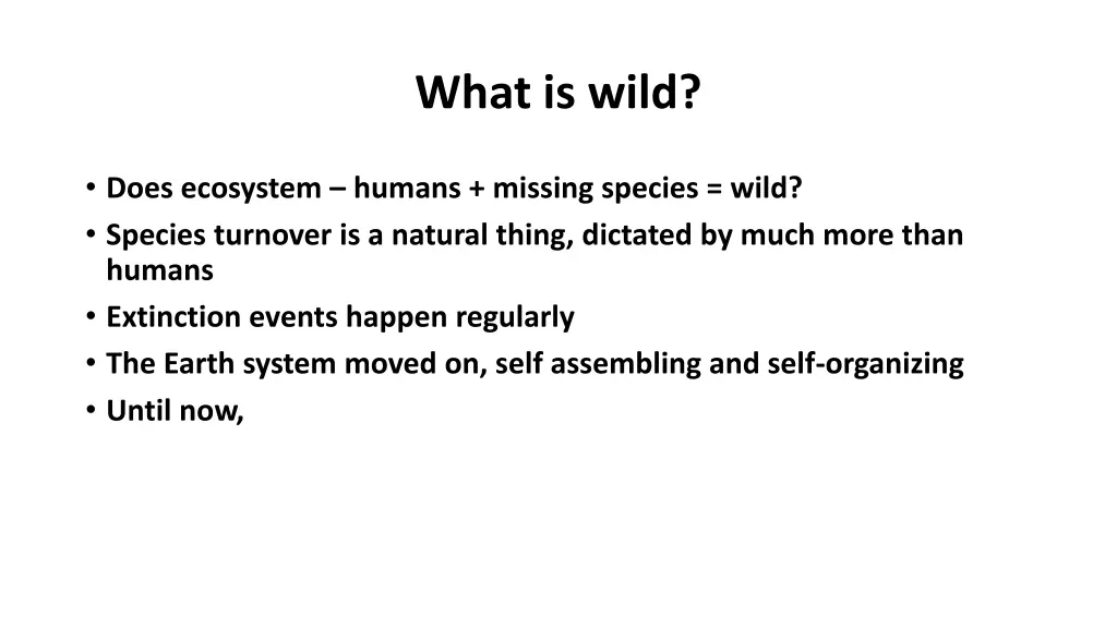 what is wild