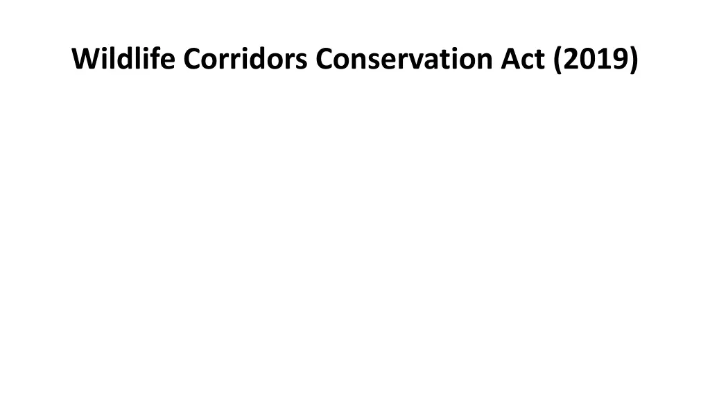 wildlife corridors conservation act 2019