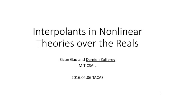 interpolants in nonlinear theories over the reals