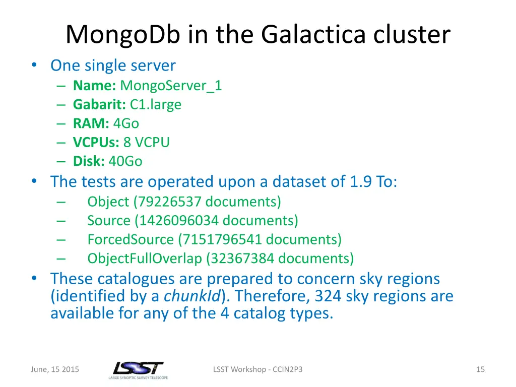 mongodb in the galactica cluster one single