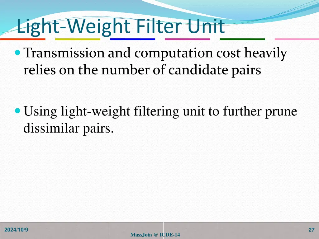 light weight filter unit