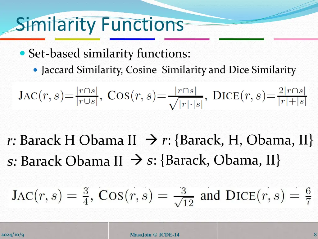 similarity functions