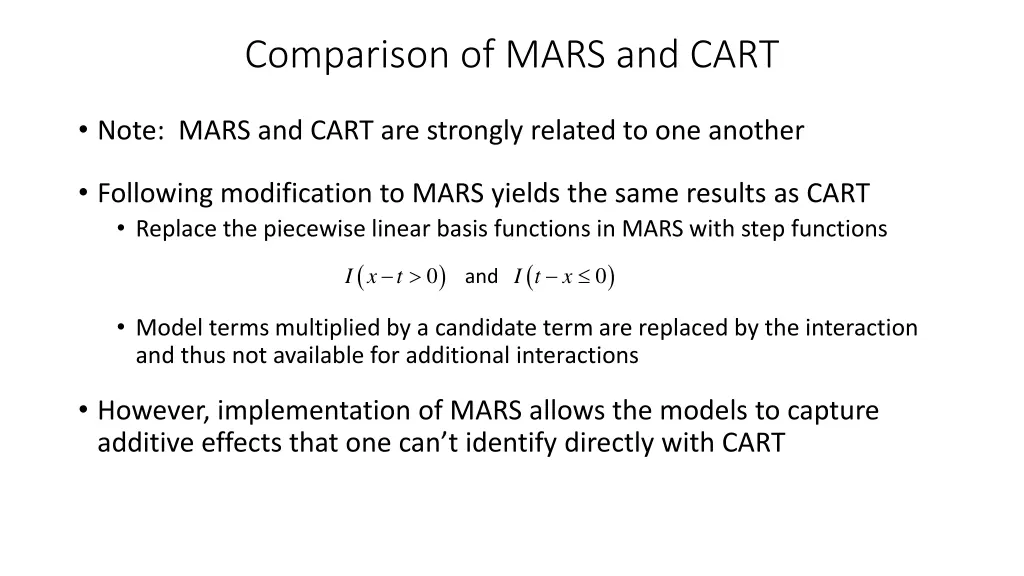 comparison of mars and cart