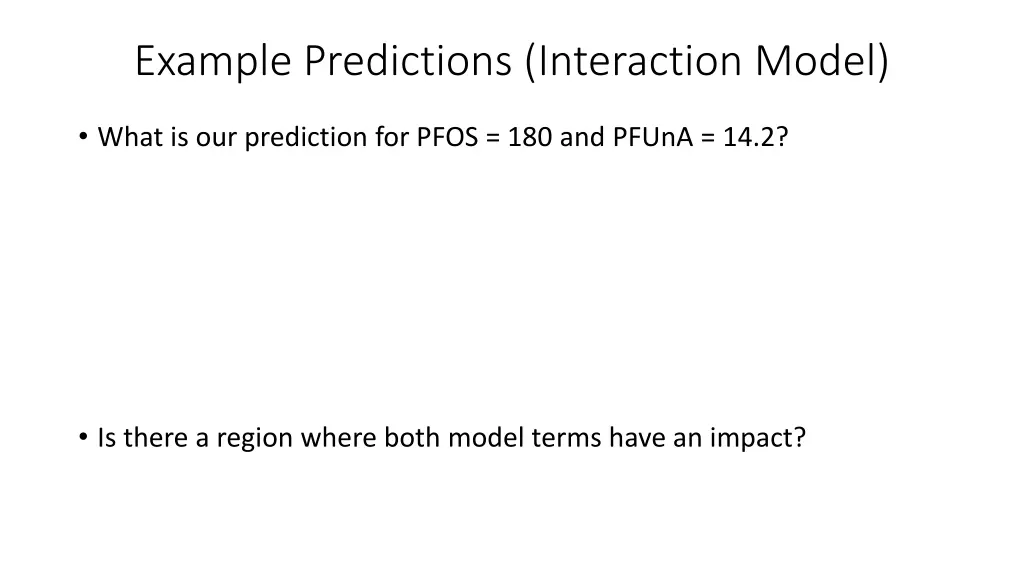 example predictions interaction model