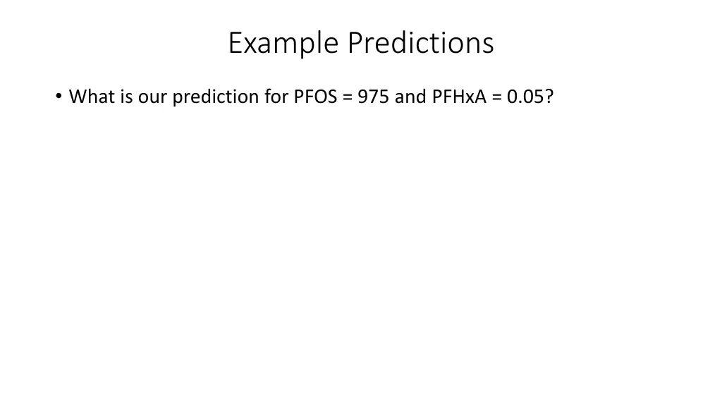 example predictions