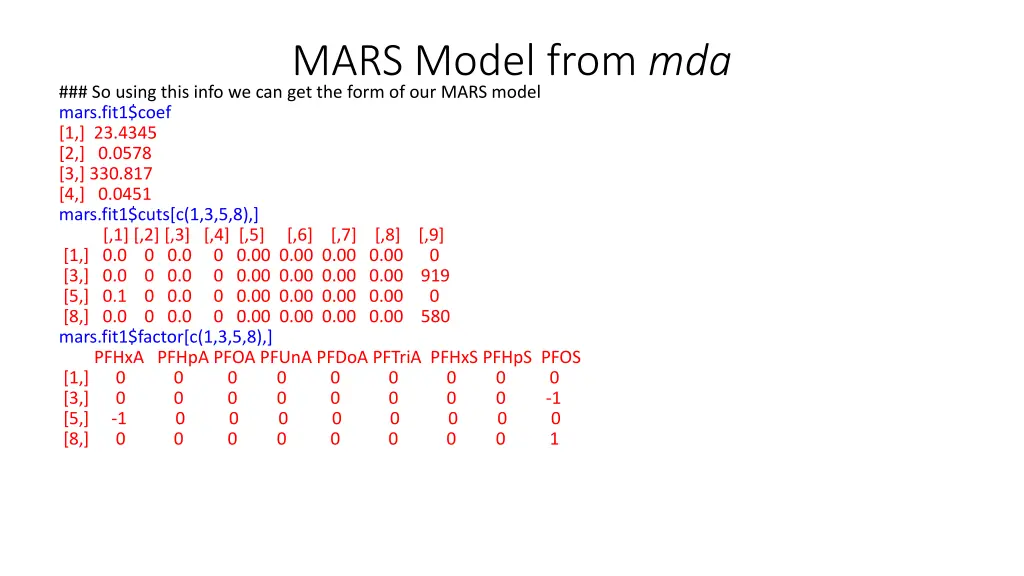 mars model from mda