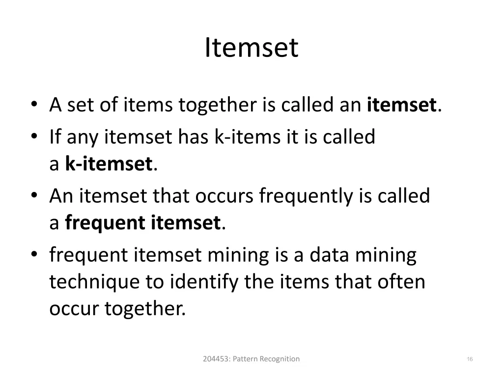 itemset