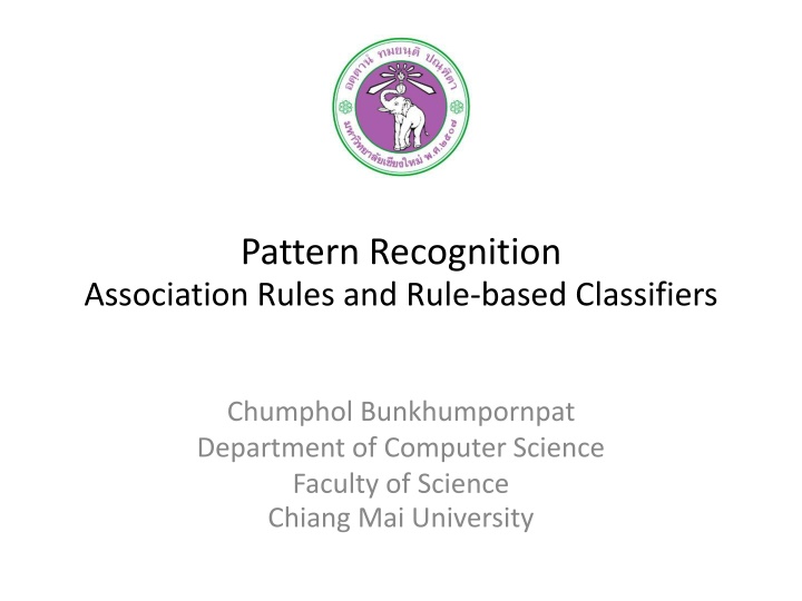 pattern recognition association rules and rule