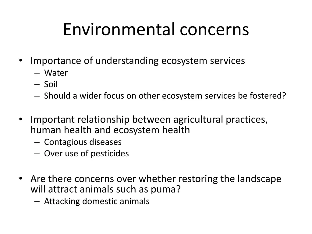 environmental concerns