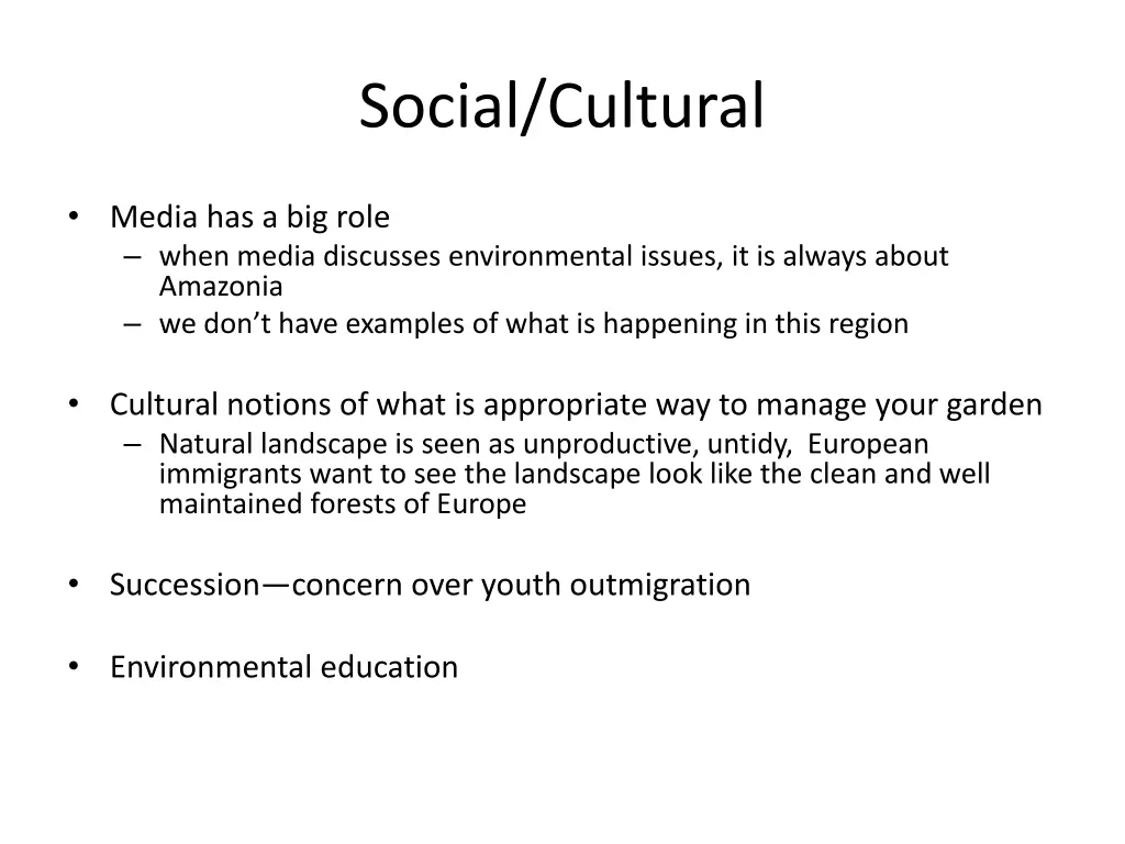 social cultural