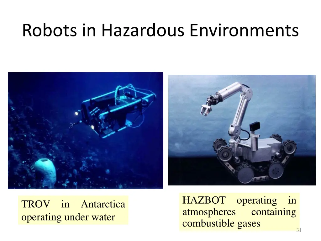 robots in hazardous environments