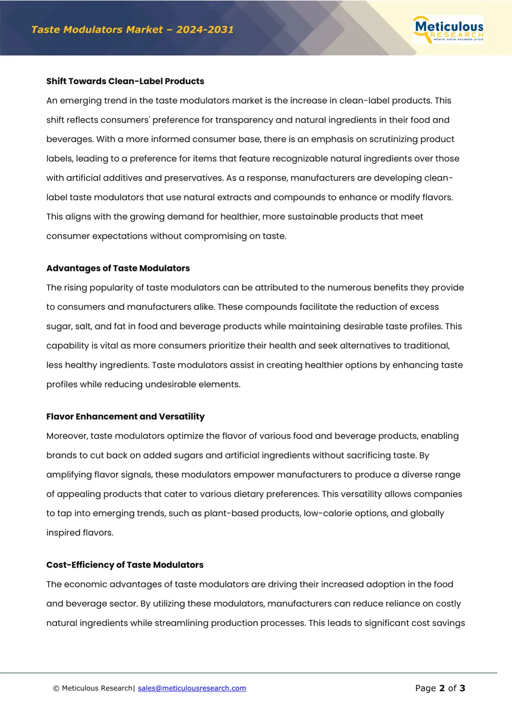 taste modulators market 2024 2031 1