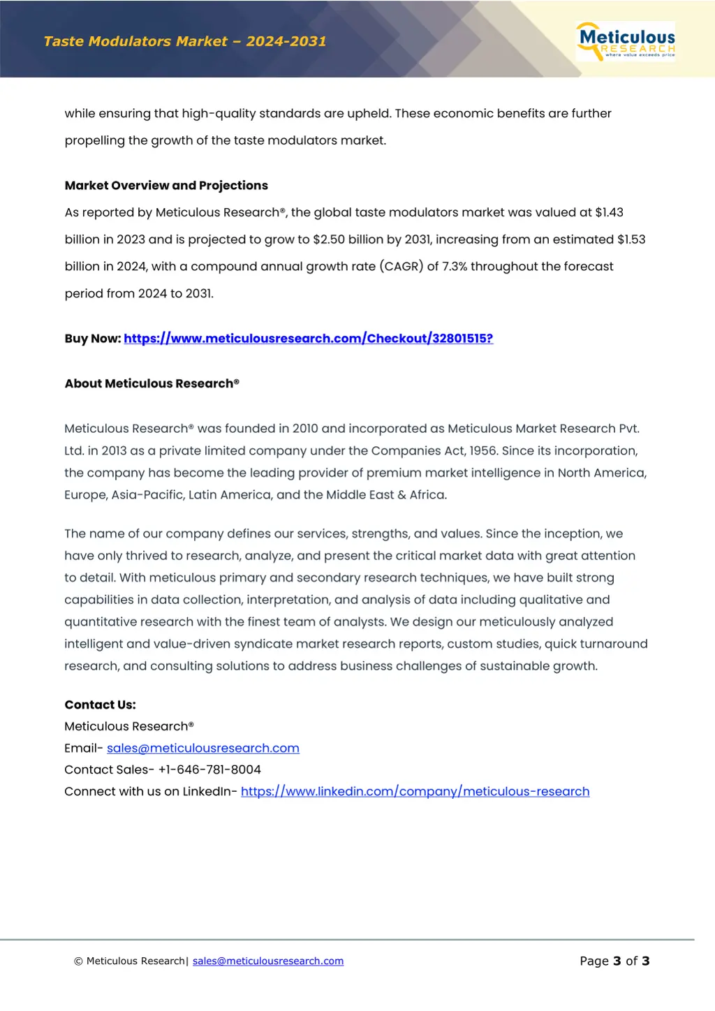 taste modulators market 2024 2031 2