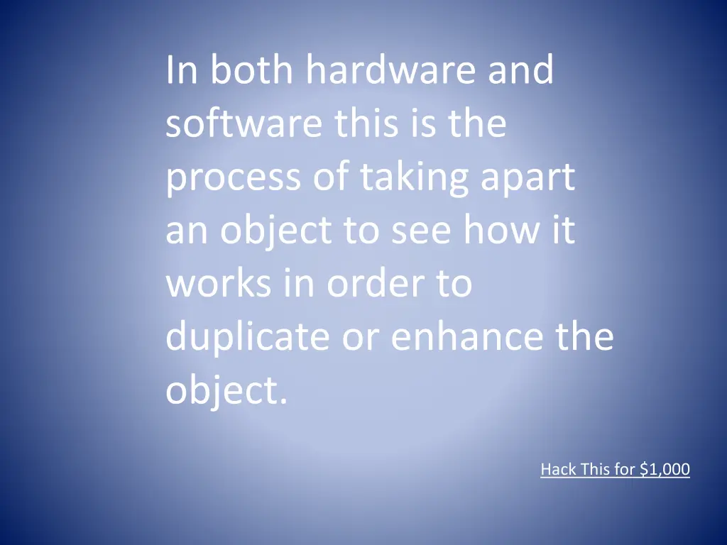 in both hardware and software this is the process