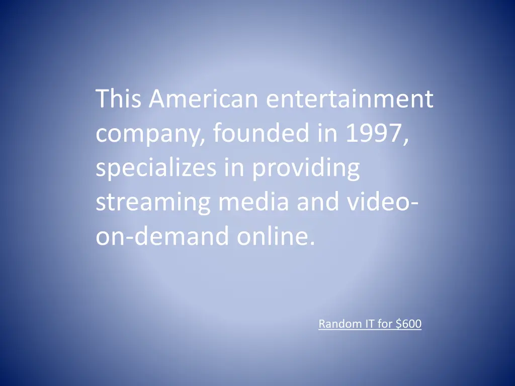 this american entertainment company founded