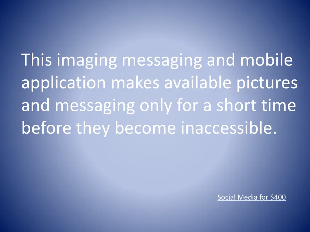 this imaging messaging and mobile application