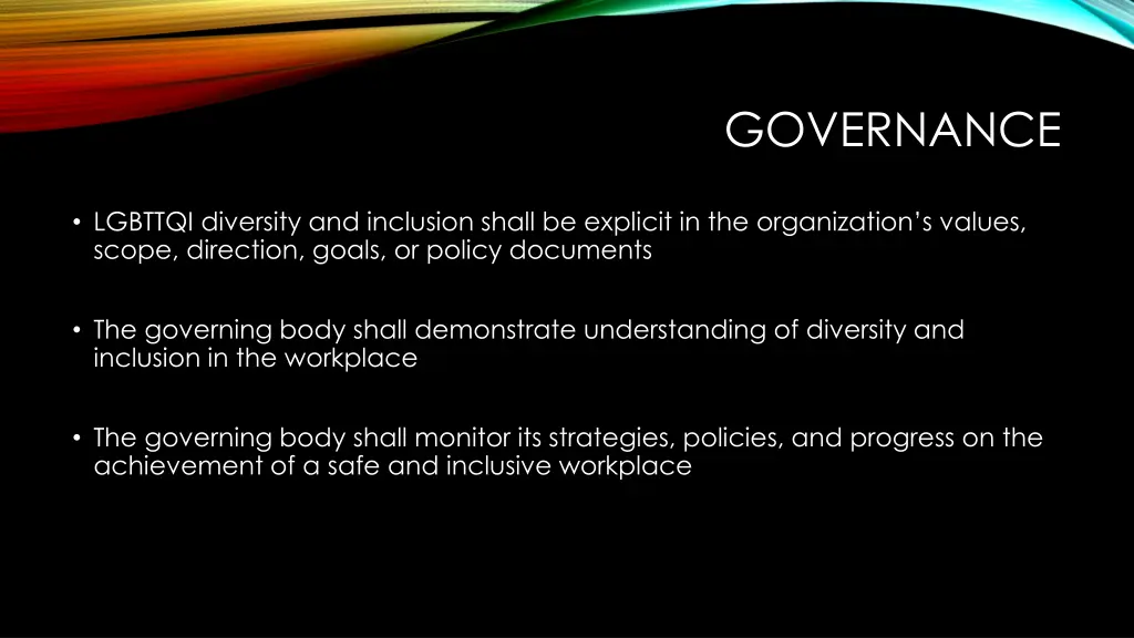 governance