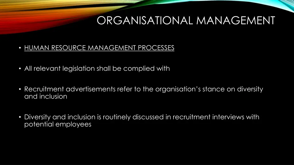 organisational management 1