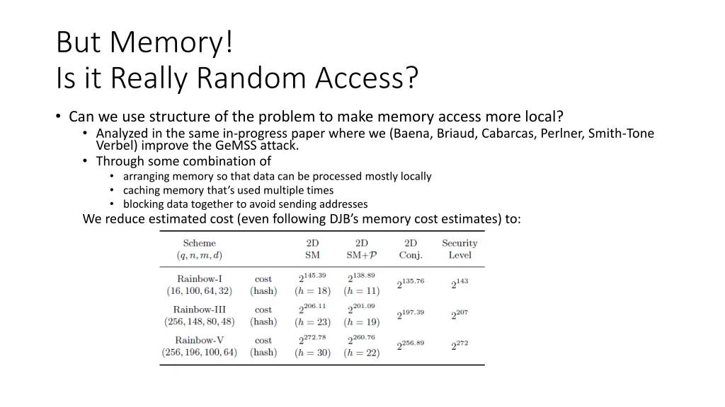 but memory is it really random access