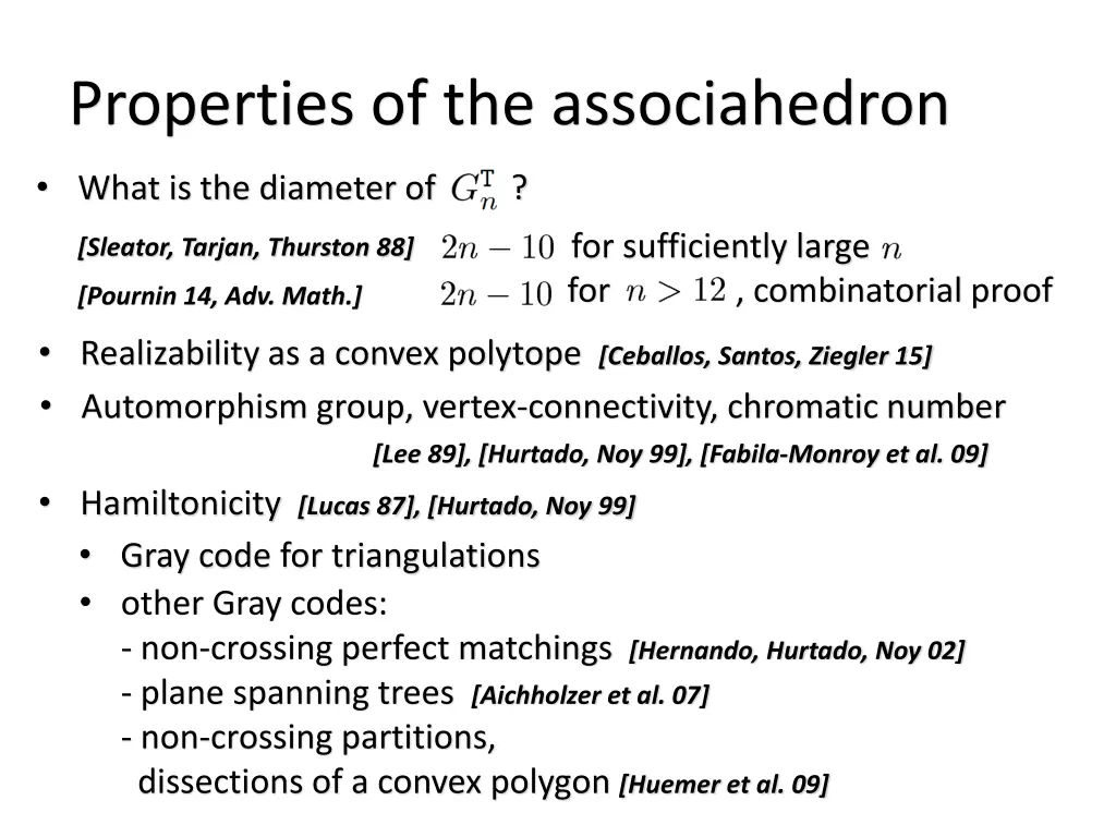 properties of the associahedron